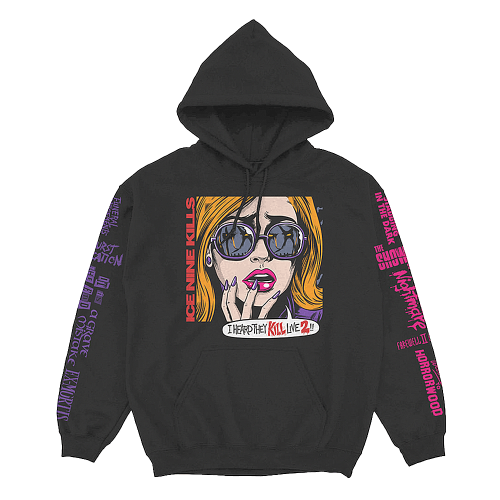 Ice Nine Kills Merch Hoodie Eyes My Darling Charcoal Ice 9 Nine Kills Band Tour Fan Merch