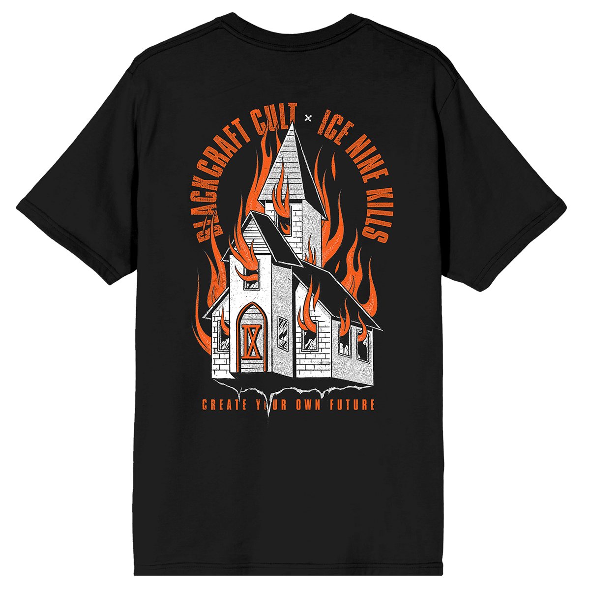 Ice Nine Kills Merch Shirt INK Burning Church T-Shirt Ice Nine Kills Band Tour Fan Merch
