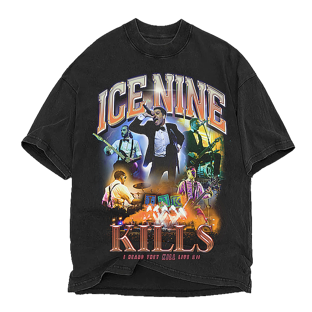 Ice Nine Kills Merch T-Shirt Give 'Em The Boot Ice 9 Nine Kills Band Tour Merchandise