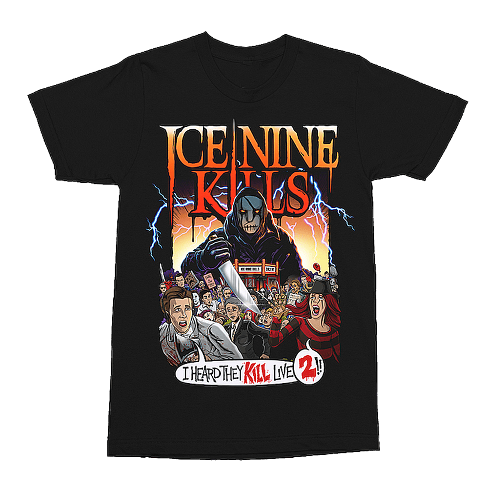 Ice Nine Kills Merch T-Shirt Halloween Crowd Killer T-Shirt Ice 9 Kills Band Merch For Fans