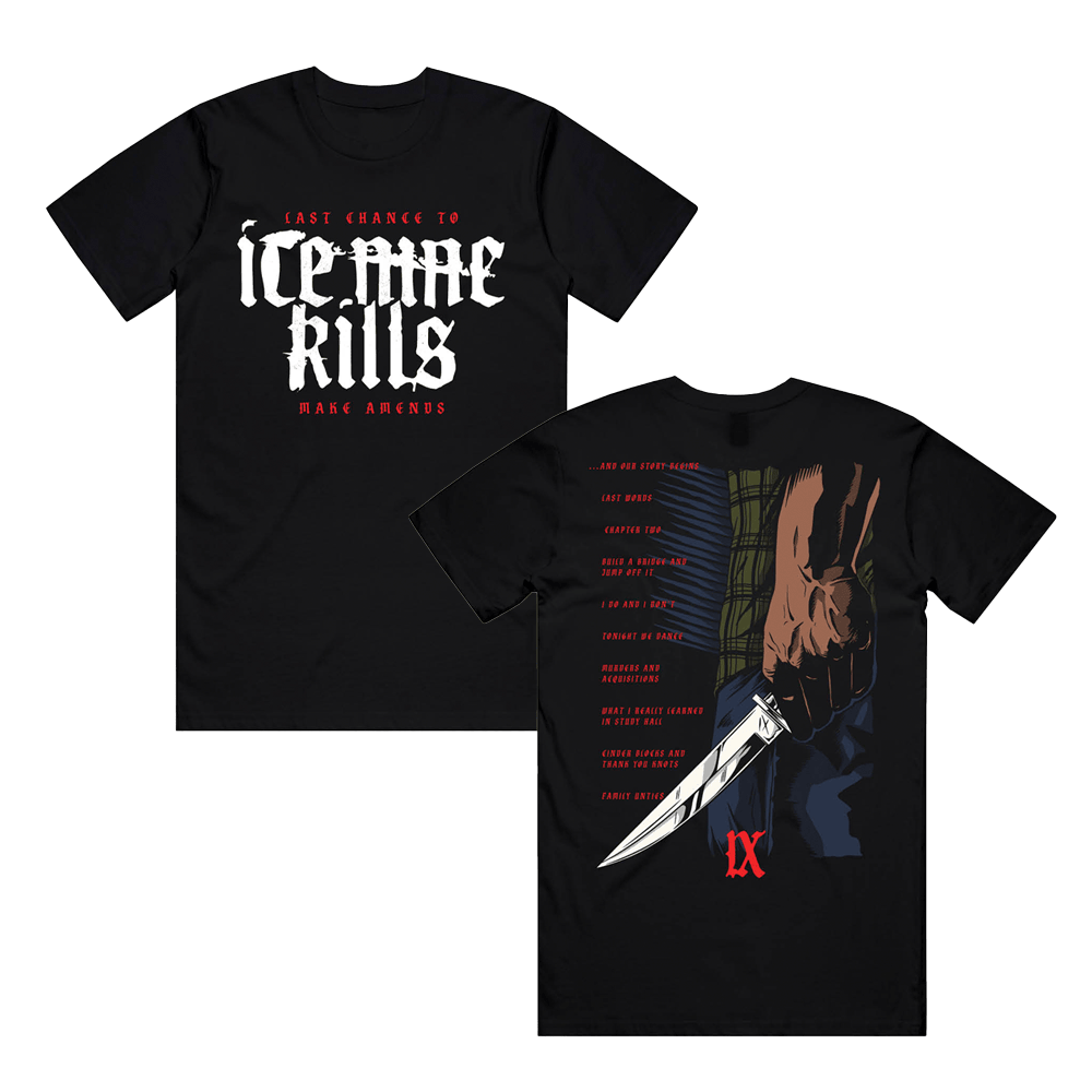 Ice Nine Kills Merch T-Shirt Last Chance To Make Amends Ice 9 Kills Band Tour Merch