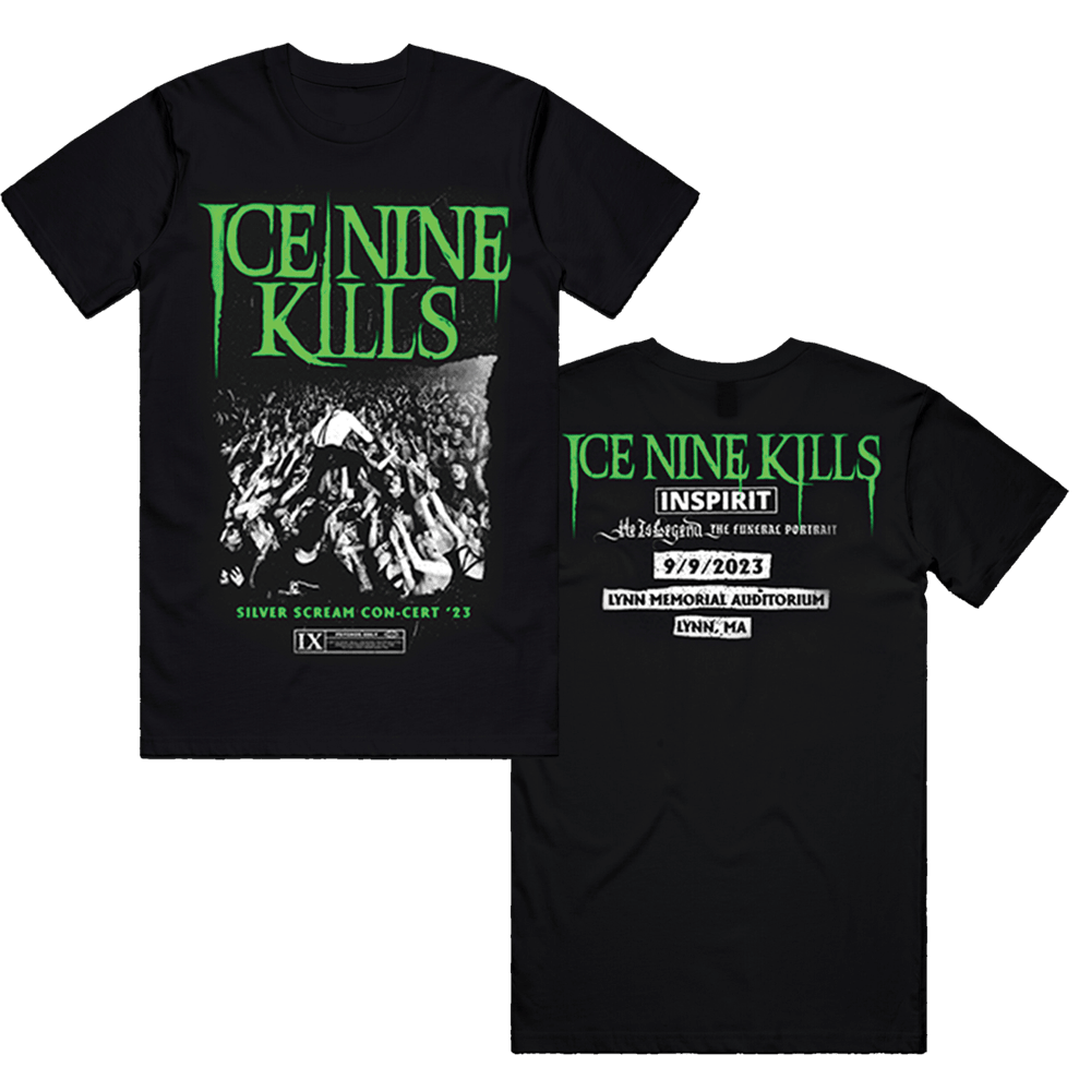 Ice Nine Kills Merch T-Shirt Silver Scream Concert Tee Ice 9 Kills Band Tour Merch