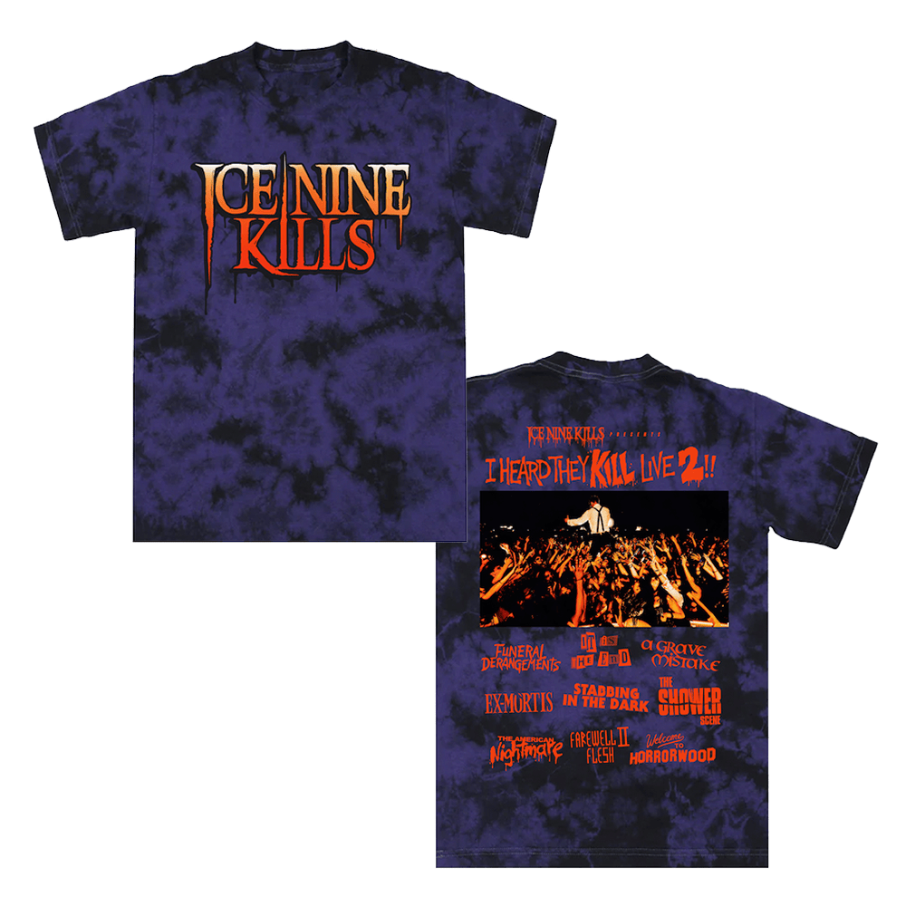 Ice Nine Kills Merch T-Shirt Tied And Tie Dyes Tee Ice 9 Kills Band Tour Merchandise