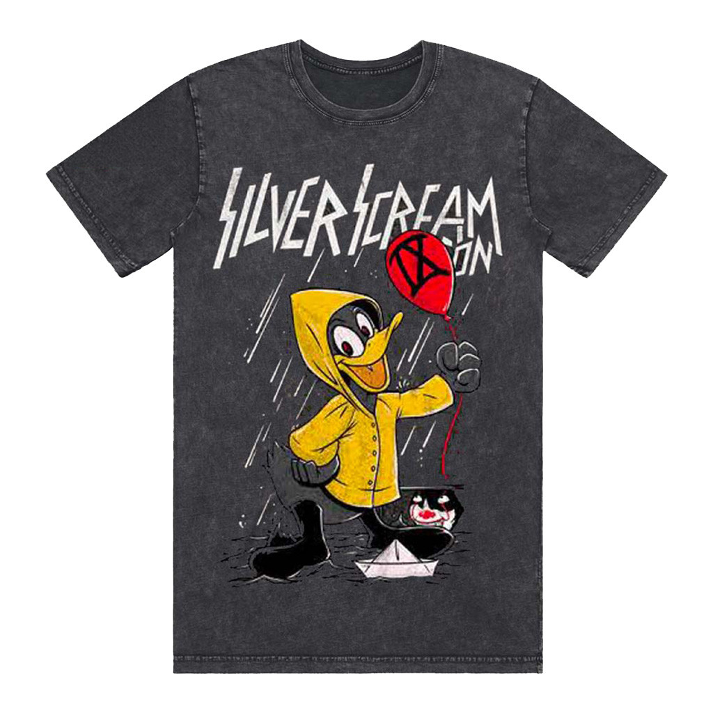 Ice Nine Kills Silver Scream Con London 2025 Donald Duck In IT Movie Washed T-Shirt Fans Gifts Ice Nine Kills Silver Scream Con London 2025 Donald Duck In IT Movie Washed T-Shirt Fans Gifts