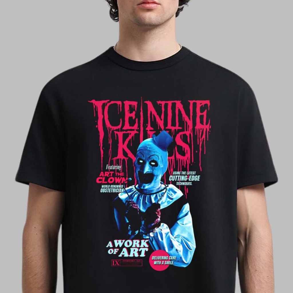 Ice Nine Kills X Terrifier Art The Clown Cutting Edge T-Shirt Fan Apparel Gifts For Dad Ice Nine Kills X Terrifier Art The Clown Cutting Edge T-Shirt Fan Apparel Gifts For Dad