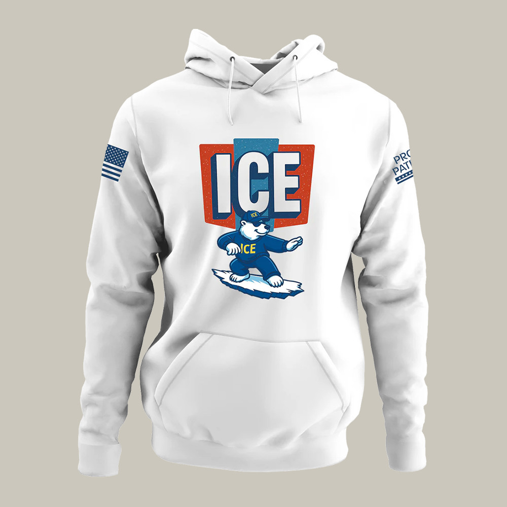 ICE Pollar Bear Hoodie Proud Patrioti MAGA Merch Christmas Gifts For Enthusiasts