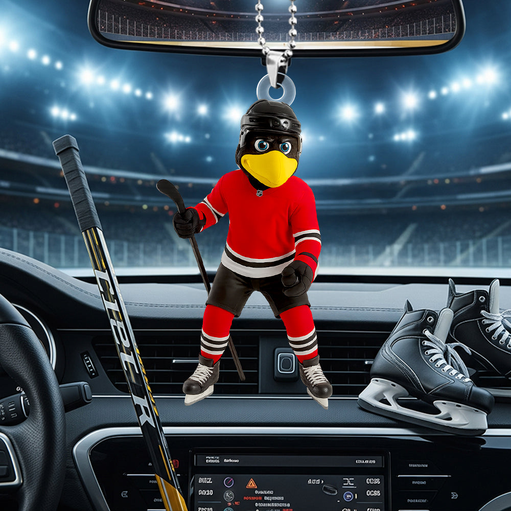 Ice Rink Spirit Car Ornament Personalized Gifts For Hockey Players - Fun Holiday Ornament Gift