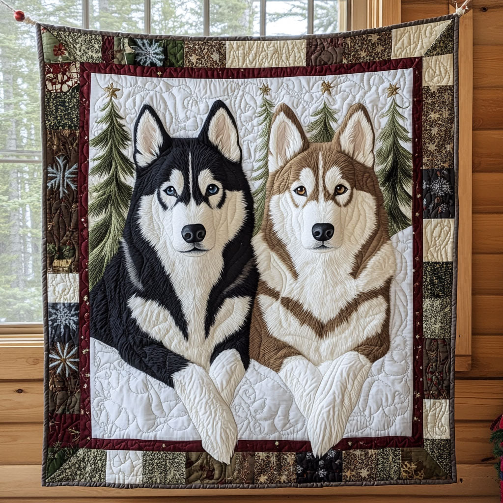 Ice Serenity Quilt Blanket Christmas Throws Awesome Dog Lover Gifts