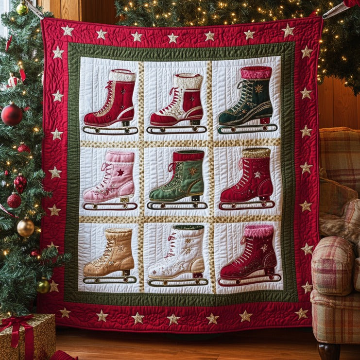 Ice Skating Boots Quilt High-Quality Cotton Quilt Blanket for Restful Sleep