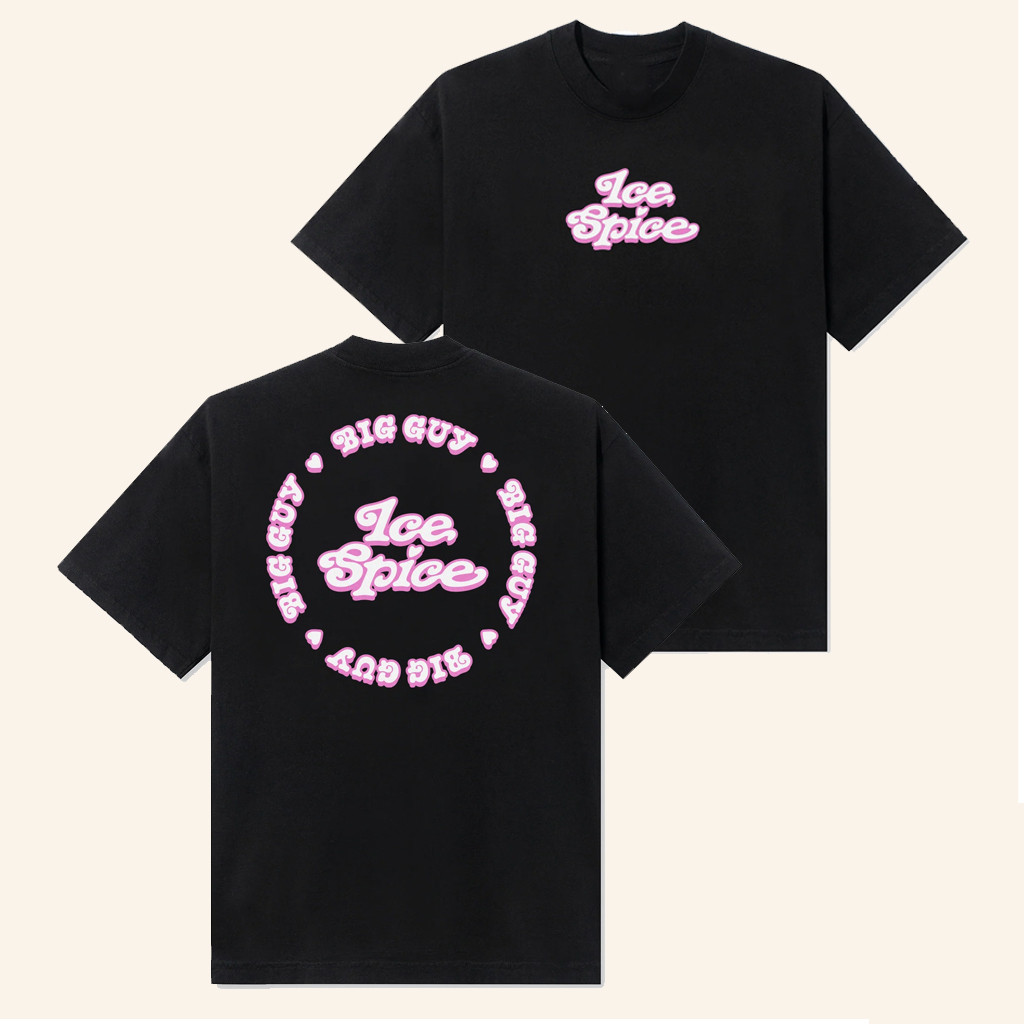 Ice Spice Merch Verdy X Ice Spice Big Guy Black T-Shirt Christmas Gifts For Wife