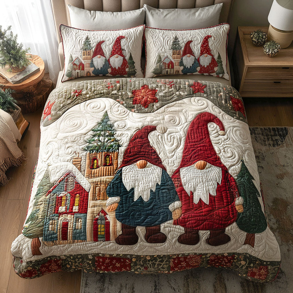 Icicle Tinker Quilted Bedding Set Thoughtful Bedding Gift for Cozy Winter Nights