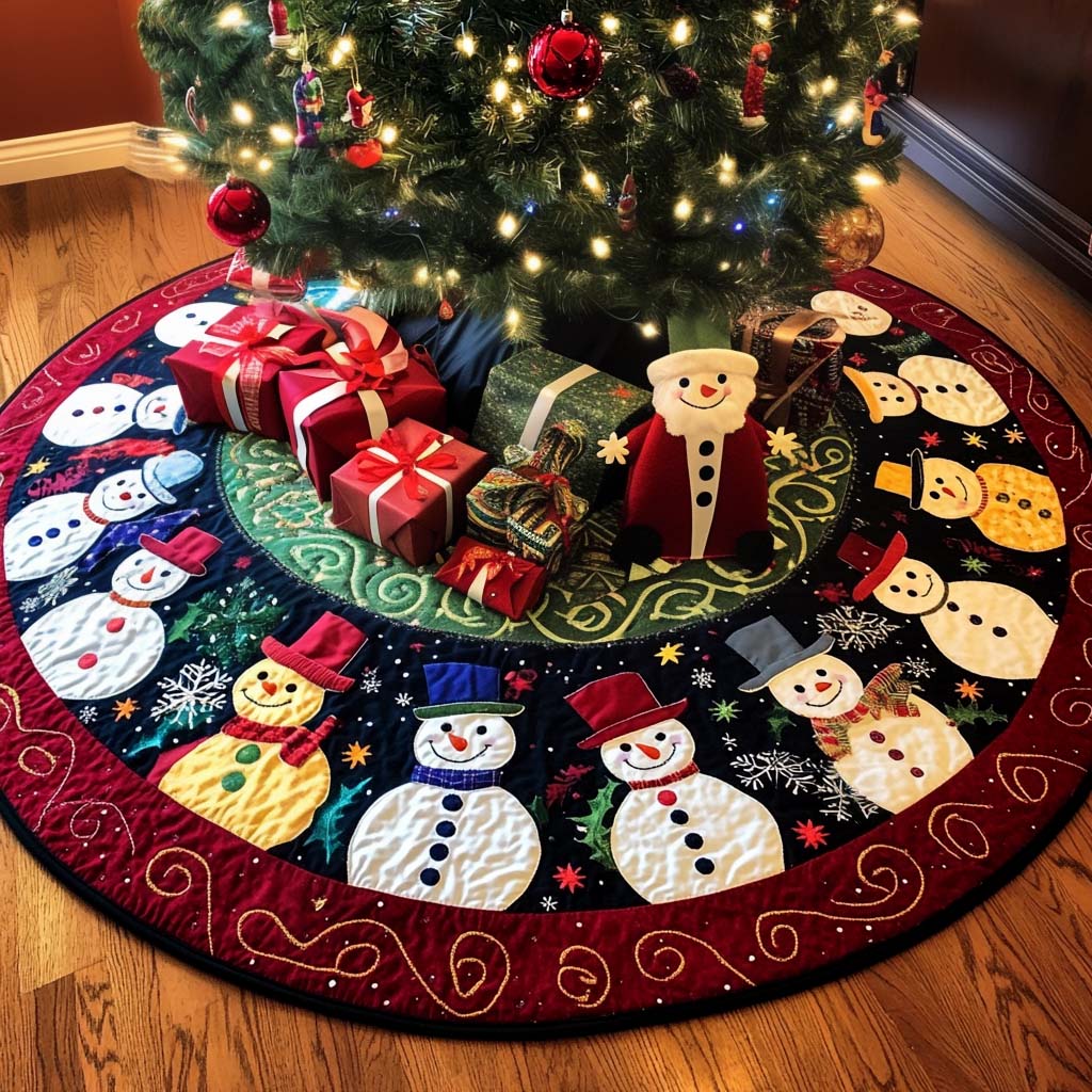 Icy Charm Christmas Quilted Tree Skirt Cozy Holiday Home Decor Christmas Hearth And Home Decor