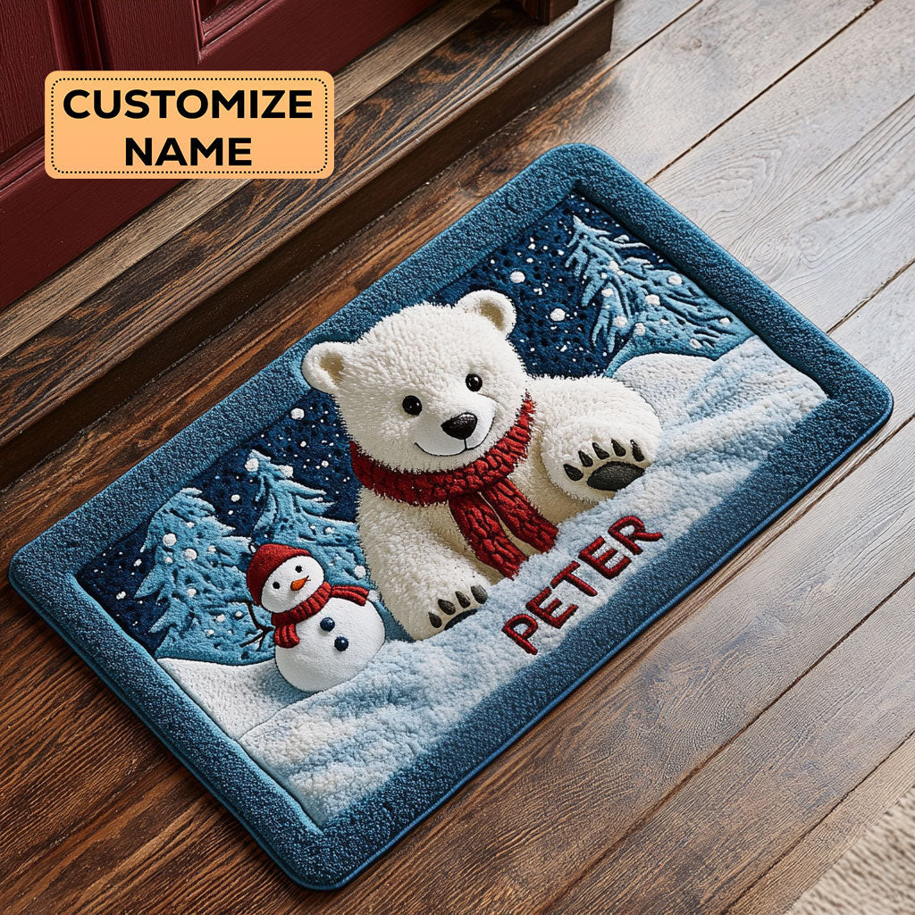 Icy Play Custom Personalized Doormat Perfect Gift For Friends and Family on Christmas Day