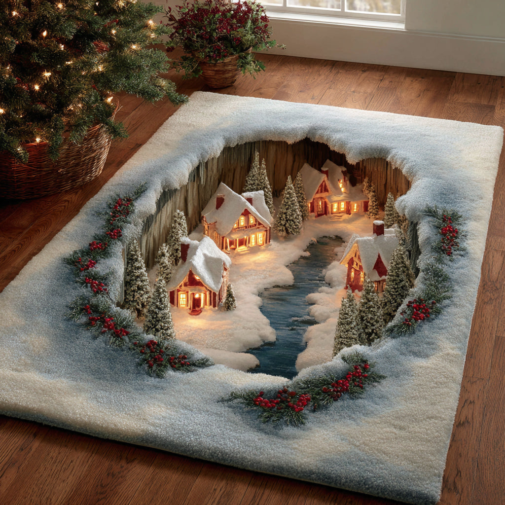 Icy Village Area Rug Entryway Rug Ideas Xmas Gift Ideas For Wife
