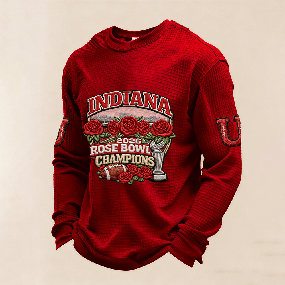 Idiana 2026 Rose Bowl Champions Long Sleeve Shirt IU National Champions Merch Football Gear