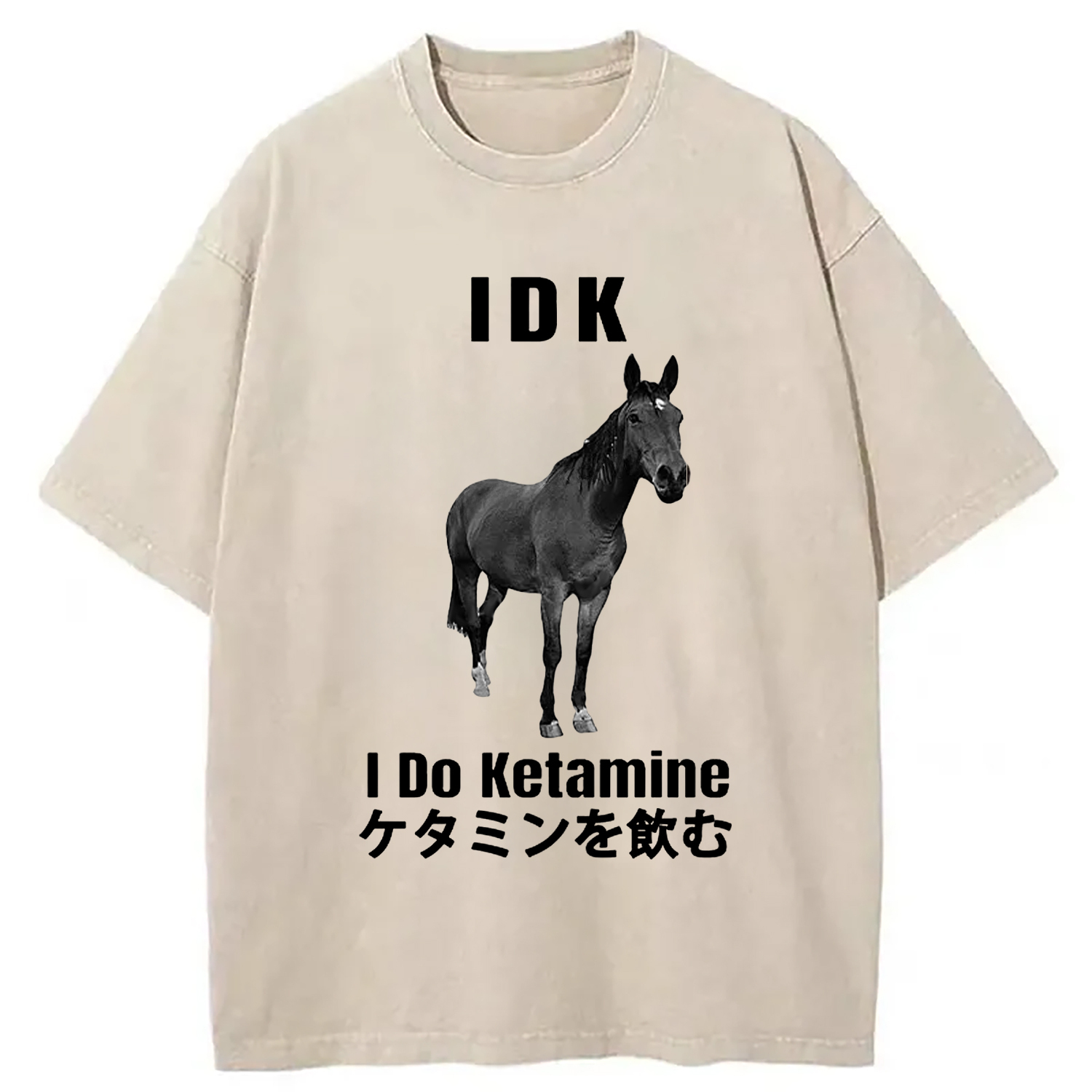 IDK I Do Ketamine Washed T-Shirt Unique Aesthetic Fashion Tee Gifts For Besties