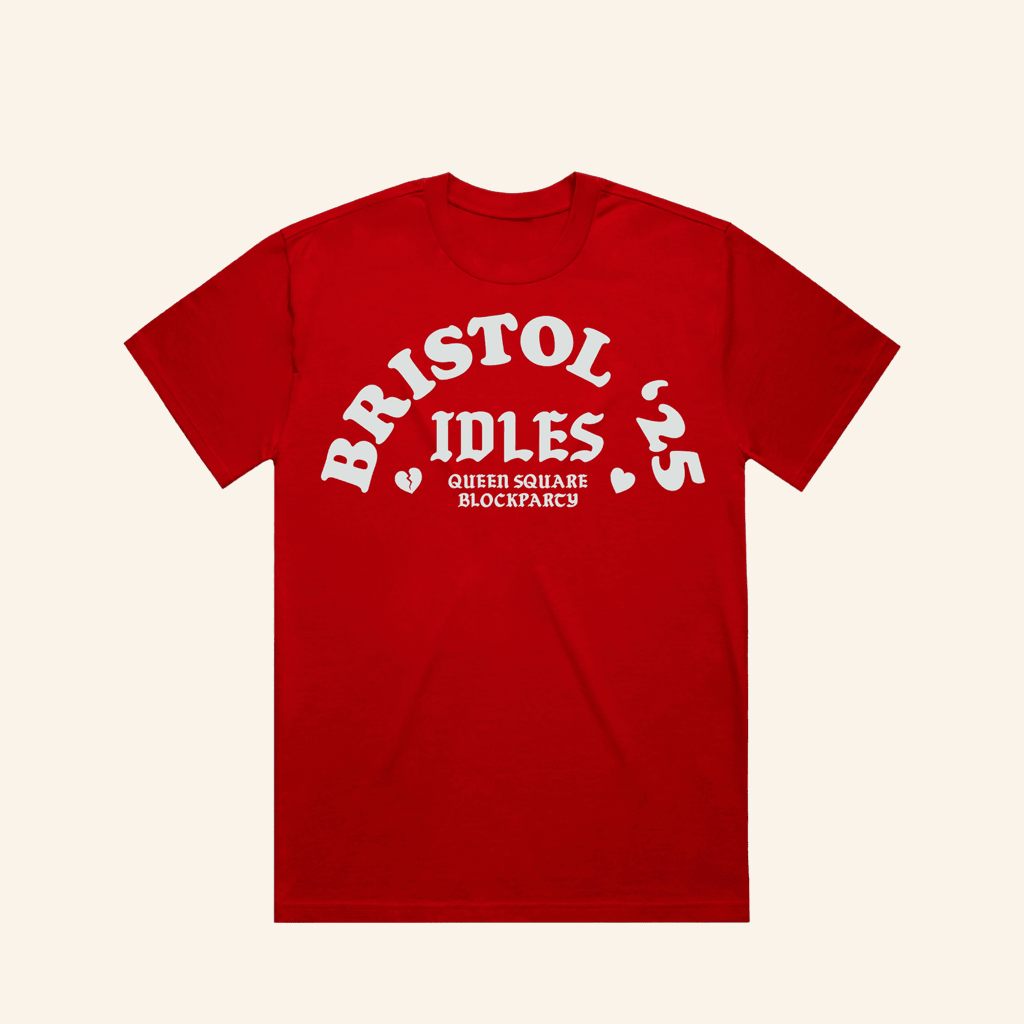 Idles Merch Bristol 2025 Idles Queen Square Block Party Red T-Shirt Gifts For Besties Idles Merch Bristol 2025 Idles Queen Square Block Party Red T-Shirt Gifts For Besties
