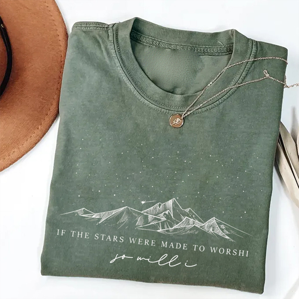If The Stars Were Made To Worship T-Shirt Christian Graphic Shirt Best Christian Gift Idea