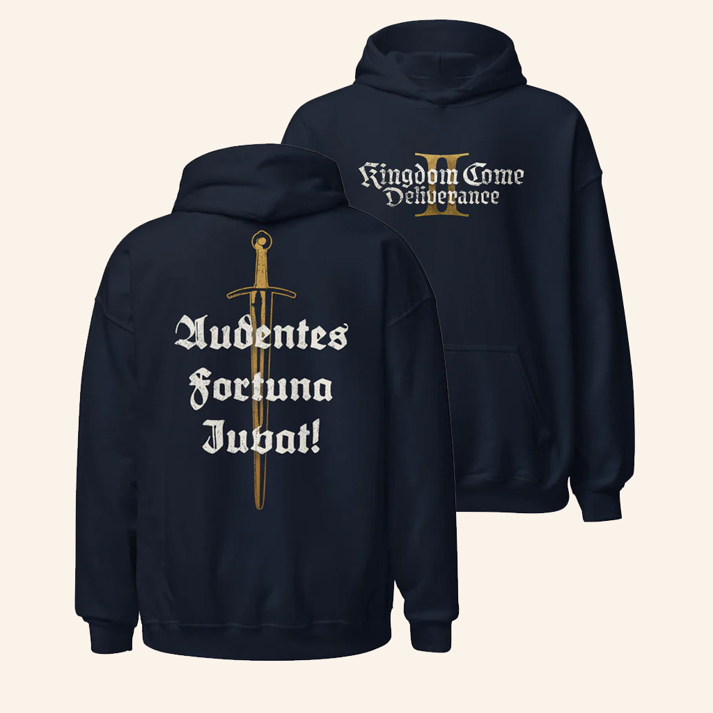 IGN Merch Kingdom Come Deliverance II Audentes Fortuna Iuvat Hoodie Gifts For Dad