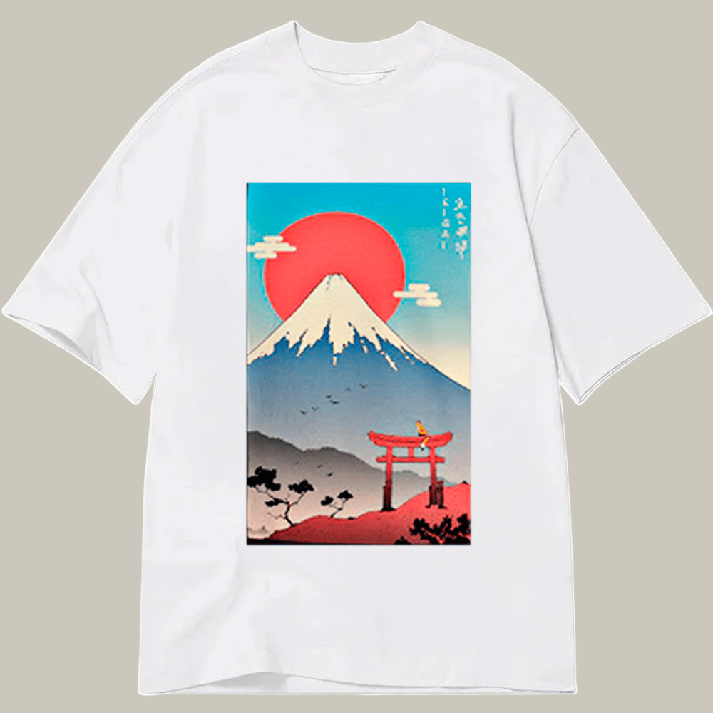 Ikigai In Mt Fuji Classic T-Shirt Japanese Art Pattern Shirt Best Gift Ideas