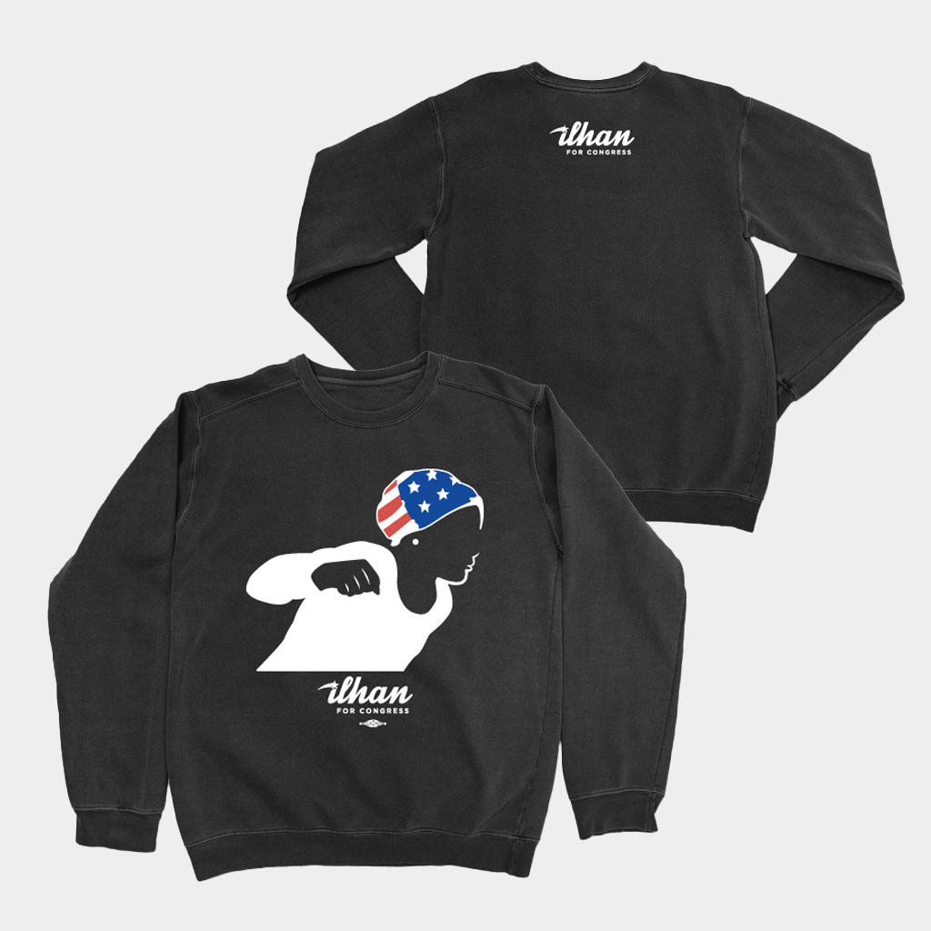 Ilhan Omar Merch Don't Let Bullies Win Black Sweatshirt Gift Ideas For Mom-1