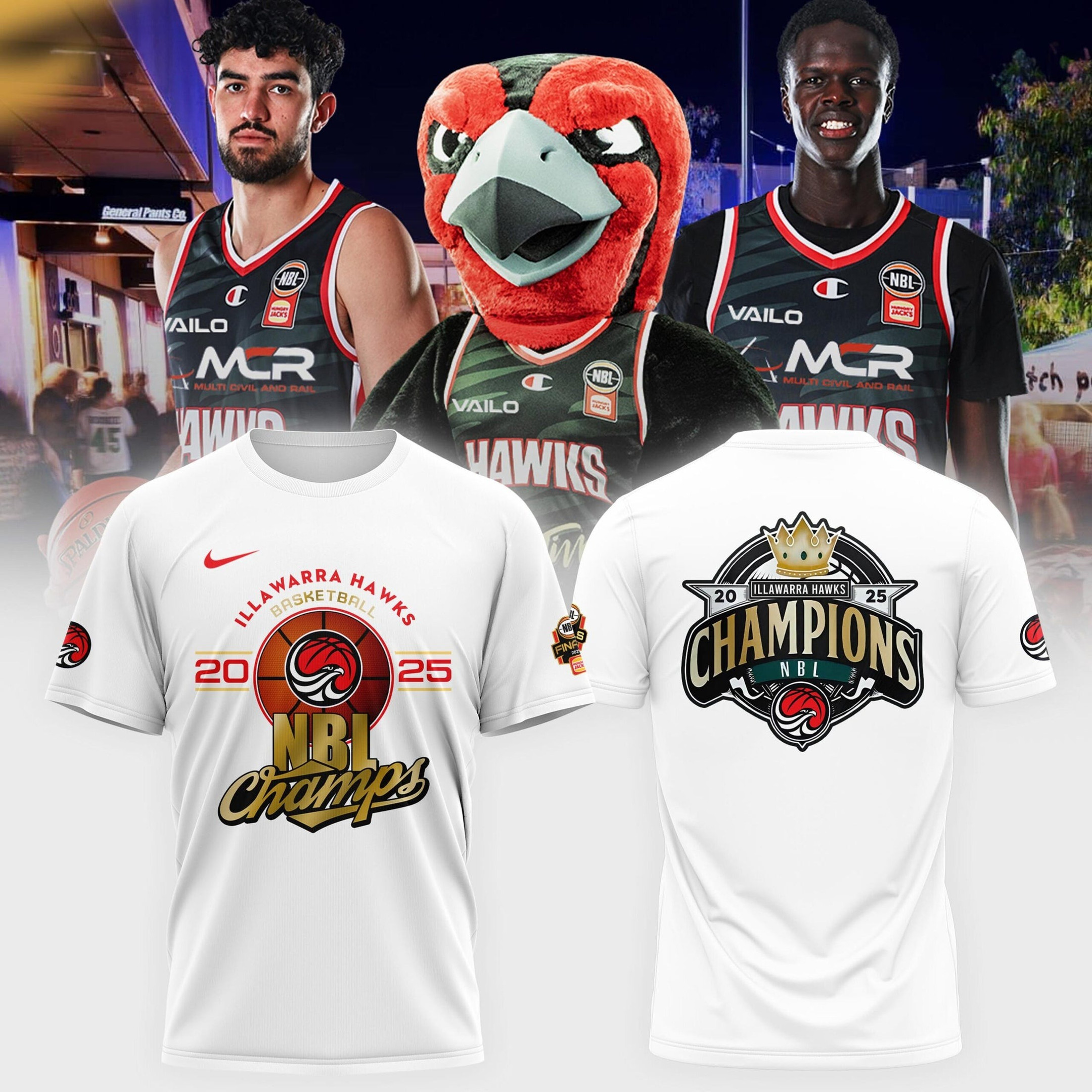 Illawarra Hawks Basketball NBL Champions T-Shirt Presents For Basketball Fans