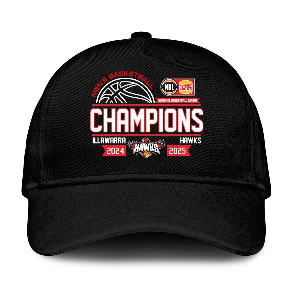 Illawarra Hawks NBL Champions 2025 Hat Men's Basketball Championship Cap Fan Merch