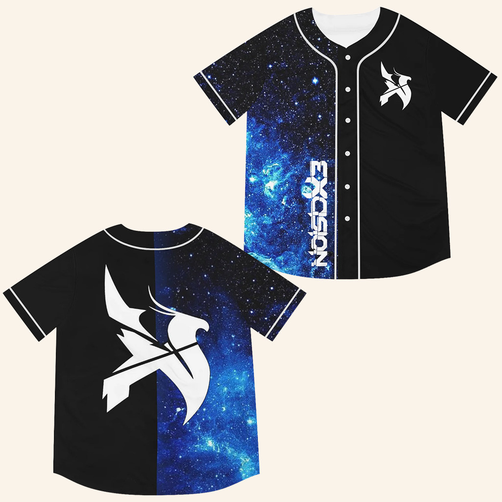 Illenium Excision Baseball Jersey Blue Stars Jersey Excision Merch Presents For Music Lovers
