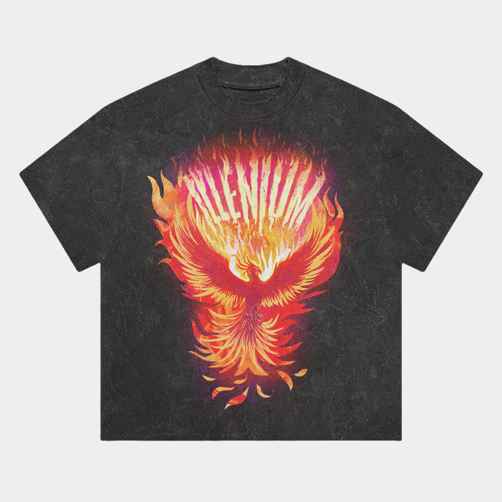 Illenium Merch Fire Phoenix Wash T-Shirt Birthday Gift Ideas For Husband Illenium Merch Fire Phoenix Wash T-Shirt Birthday Gift Ideas For Husband