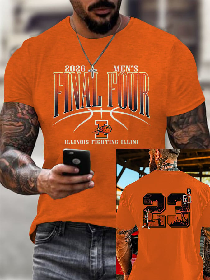 Illinois 2026 Men's Basketball Final Four T-Shirt March Madness Apparel Game Day Gear