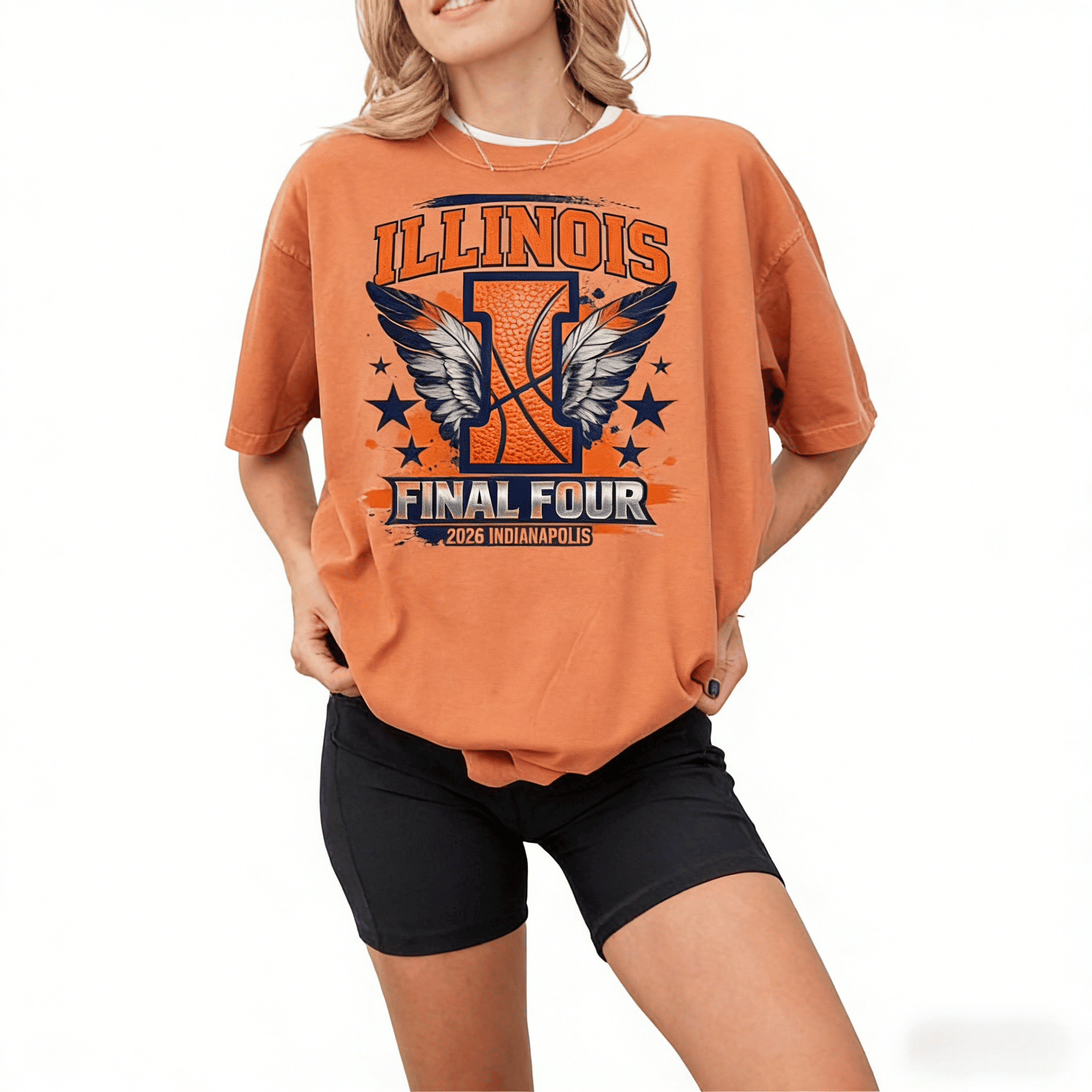 Illinois 2026 Men's Basketball Final Four T-Shirt March Madness Clothing Basketball Lover Gifts