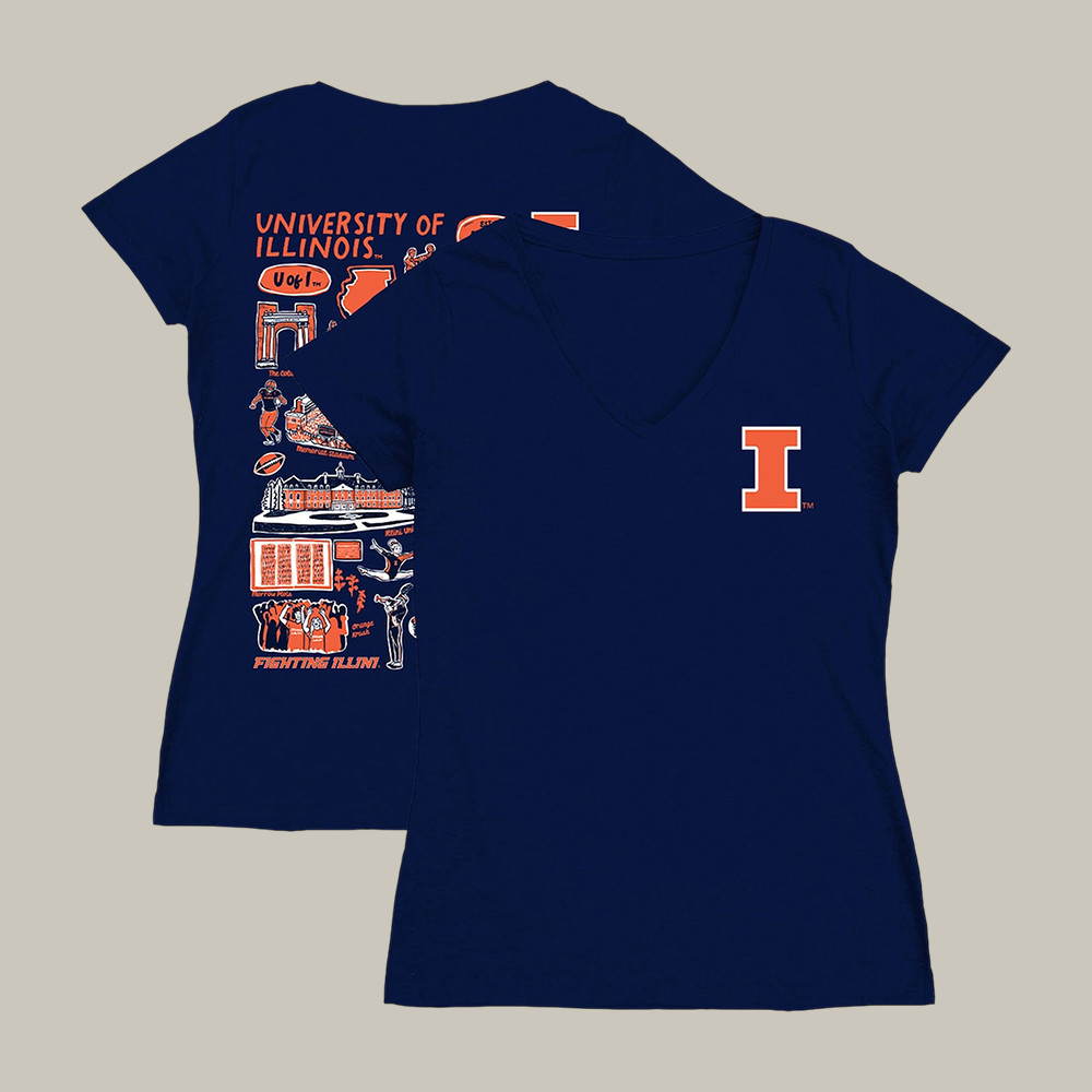 Illinois 2026 NCAA Men's Basketball Final Four V-Neck Shirt March Madness Clothes Best Fan Gifts