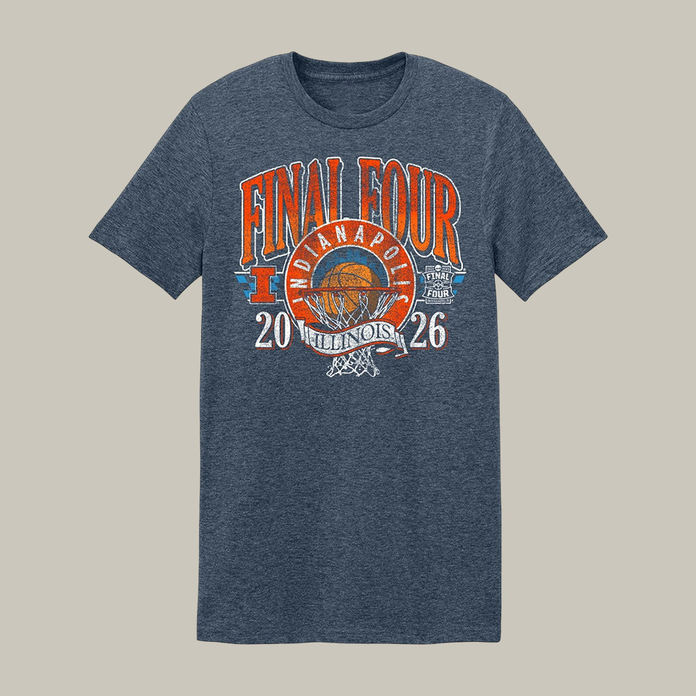 Illinois Basketball Final Four 2026 T-Shirt 2026 NCAA Men's Basketball Clothes Present For Father