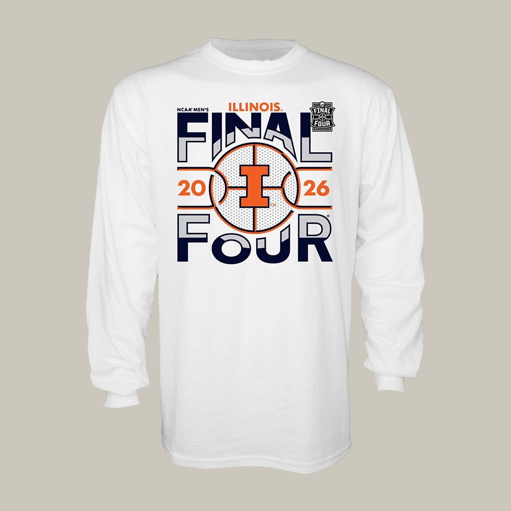 Illinois Basketball Final Four Long Sleeve Shirt 2026 NCAA Men's Final Four Apparel Good Gift For Father