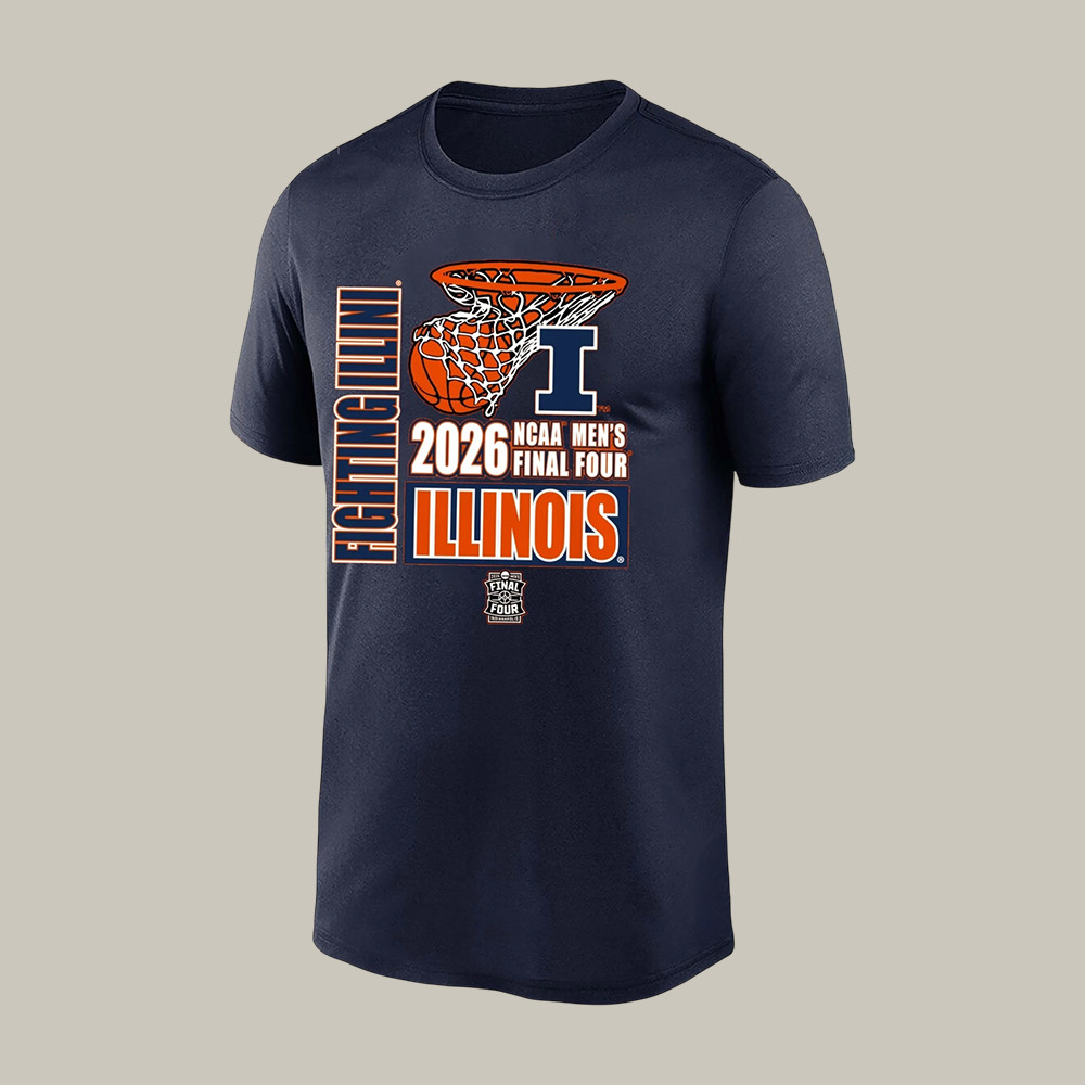 Illinois Basketball Final Four Ncaa Men's Final Four T-Shirt 2026 NCAA Men's Basketball Shirt Gift Idea
