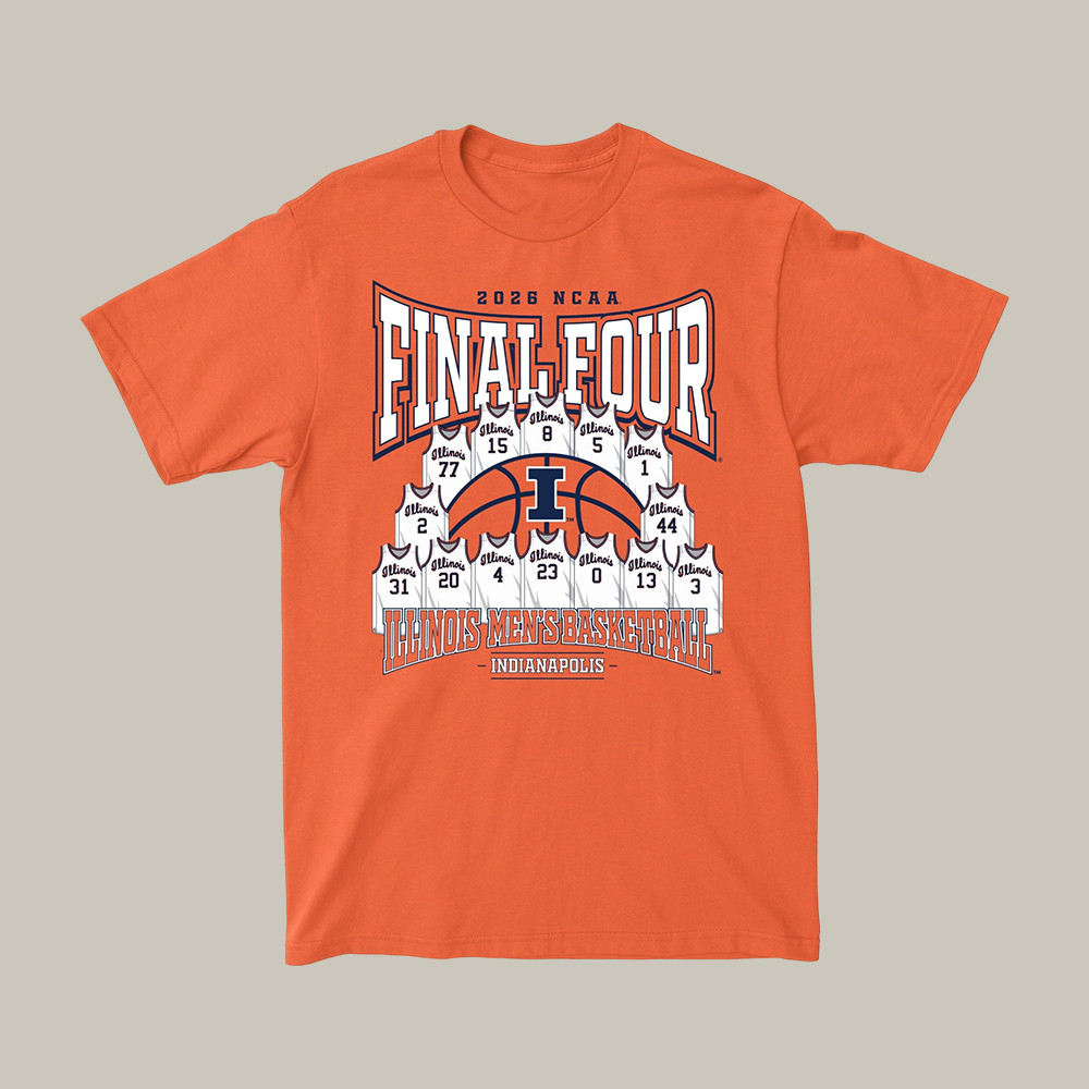 Illinois Basketball Final Four T-Shirt 2026 NCAA Men's Final Four Merch Basketball Lover Gift