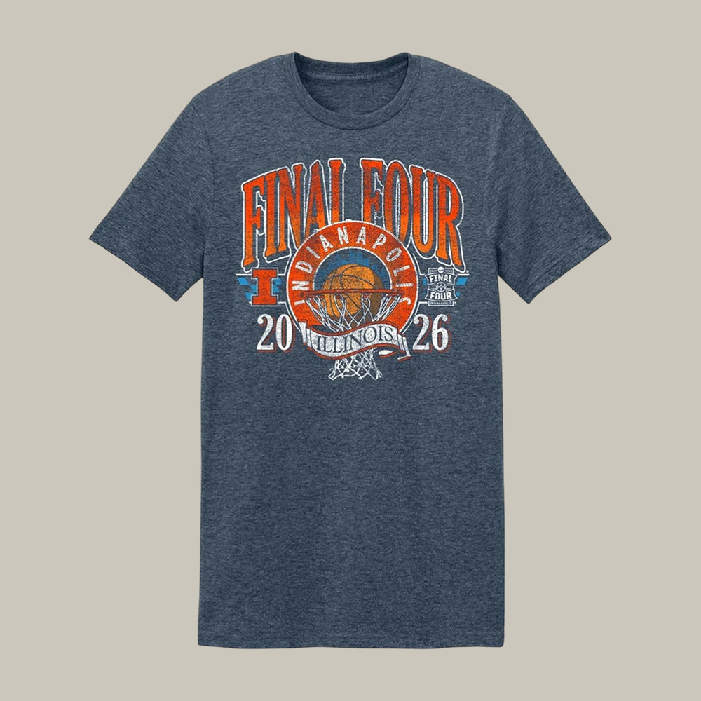 Illinois Basketball Final Four T-Shirt 2026 NCAA Men's Final Four Merch Game Day Gift For Dad