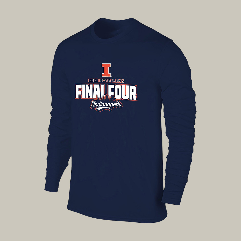 Illinois Fighting Illini 2026 Final Four Long Sleeve Shirt March Madness Apparel Fan Gear