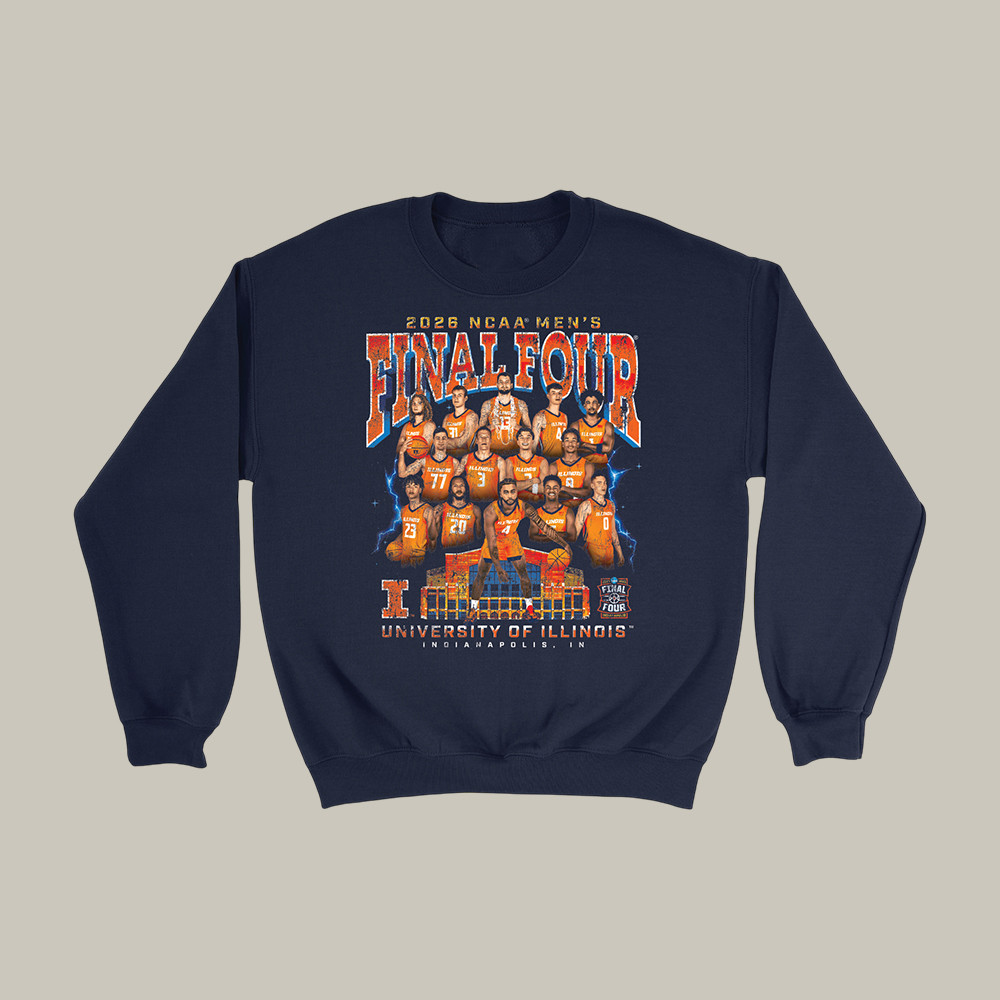 Illinois Fighting Illini 2026 Final Four Sweatshirt Basketball Clothing Final Four Gear