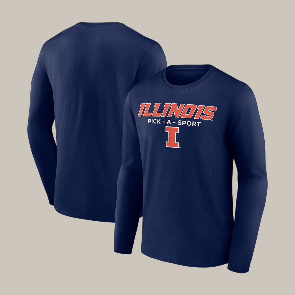 Illinois Fighting Illini 2026 NCAA Men's Basketball Long Sleeve Shirt March Madness Apparel Gift