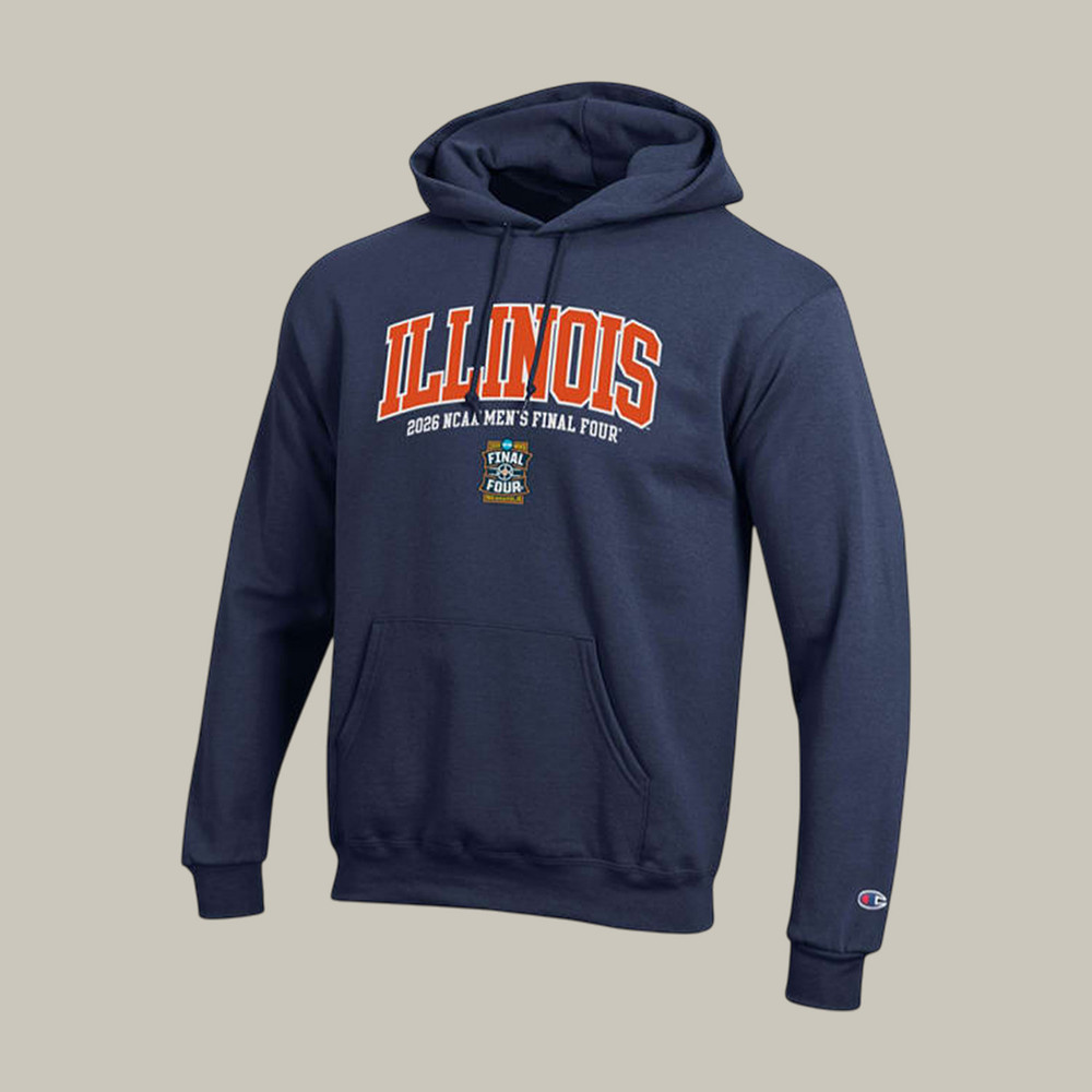 Illinois Fighting Illini 2026 NCAA Men's Final Four Hoodie Game Day Hooded Sweatshirt Fan Gear