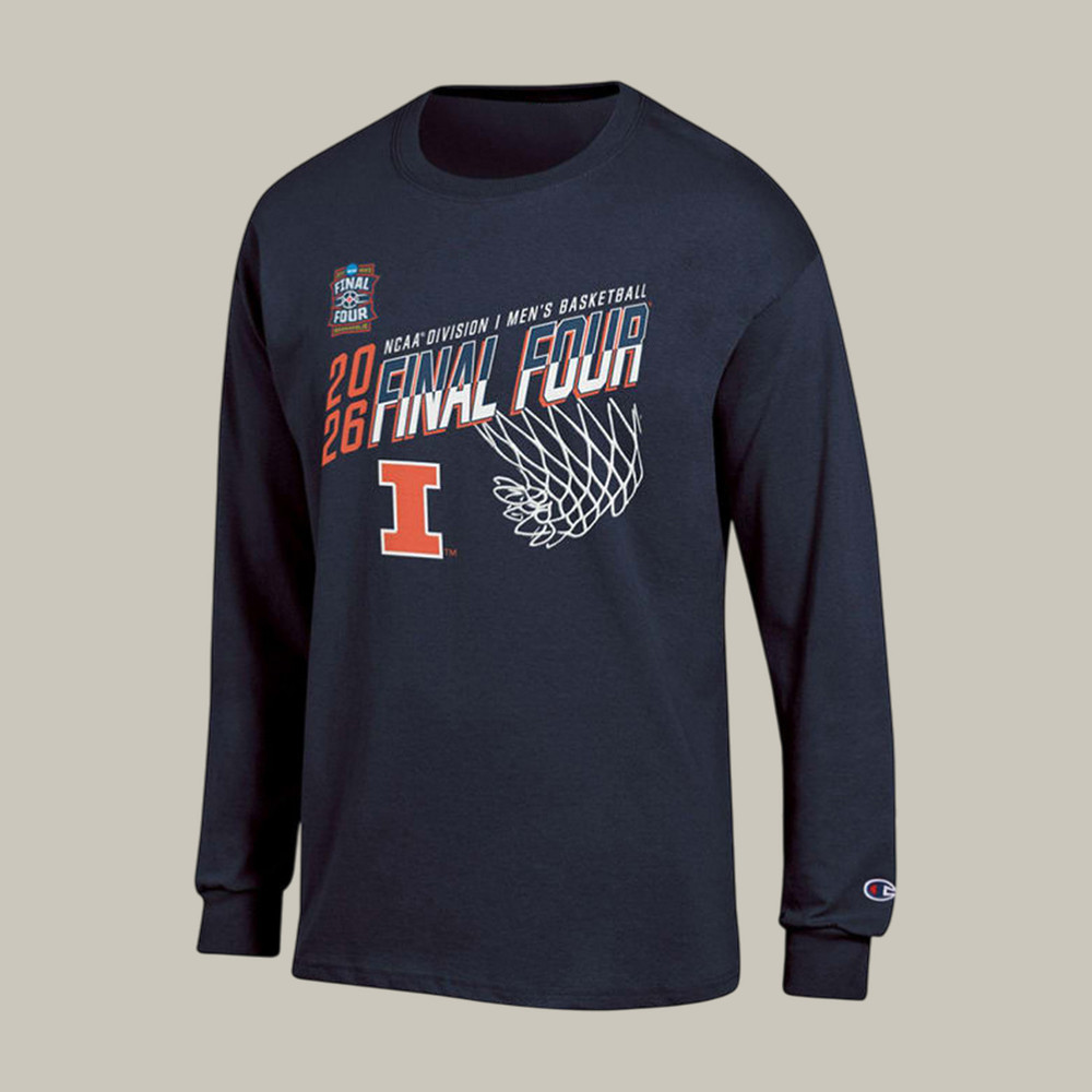 Illinois Fighting Illini 2026 NCAA Men's Final Four Long Sleeve Shirt Basketball Apparel Fan Gear