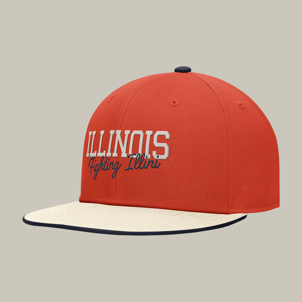 Illinois Fighting Illini 2026 NCAA Men's Final Four Snapback Hat Game Day Cap Basketball Present