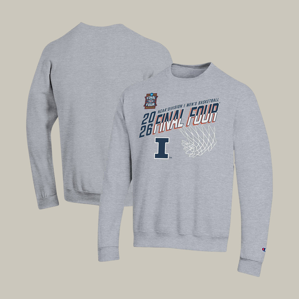 Illinois Fighting Illini 2026 NCAA Men's Final Four Sweatshirt Baketball Apparel Good Gift For Fans