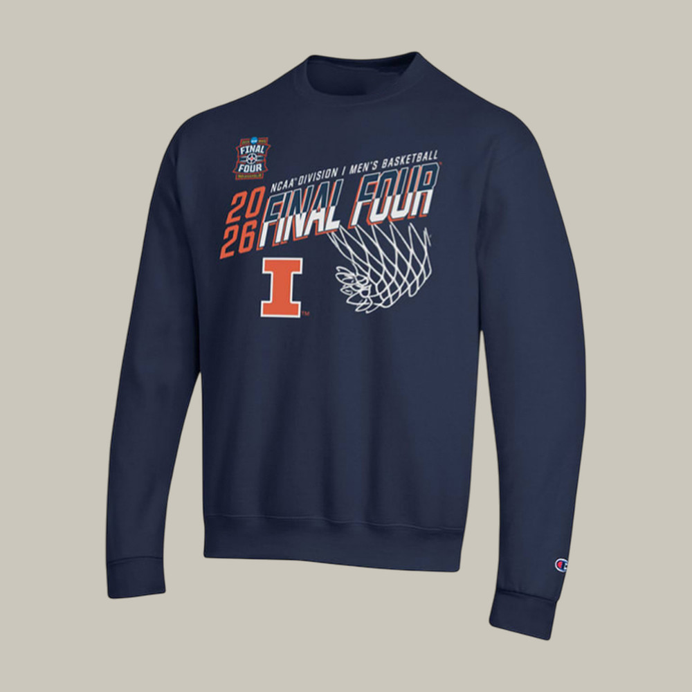 Illinois Fighting Illini 2026 NCAA Men's Final Four Sweatshirt Basketball Fan Apparel Game Day Gear