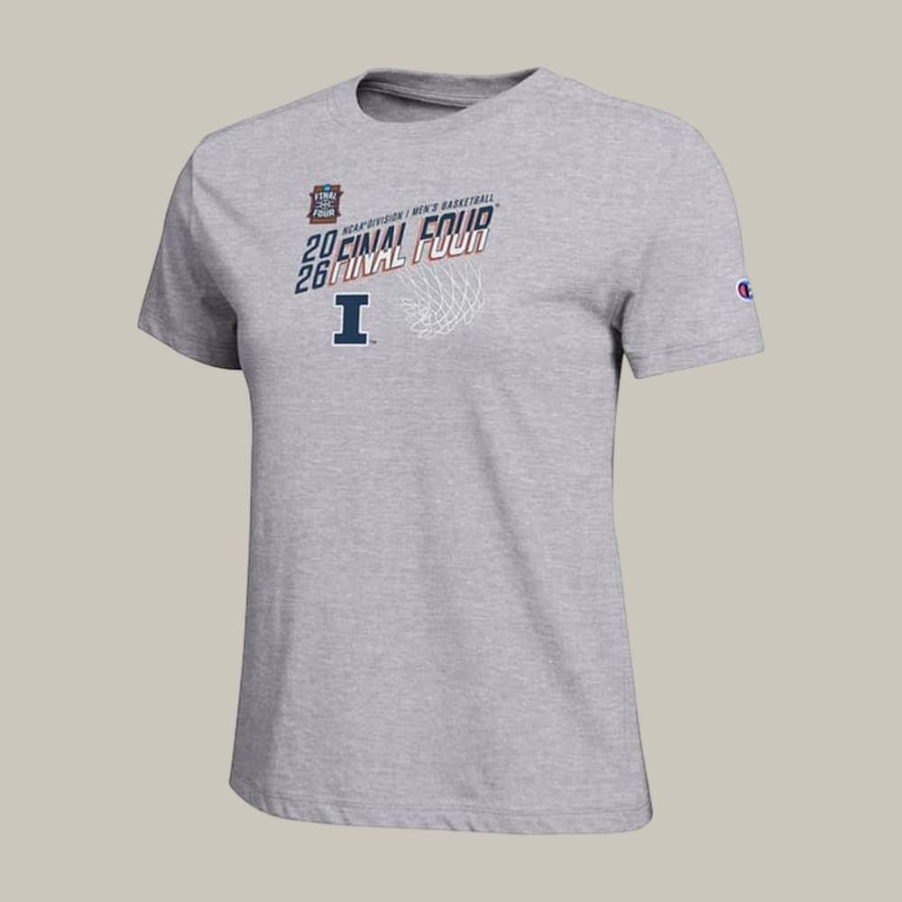 Illinois Fighting Illini 2026 NCAA Men's Final Four T-Shirt Basketball Fan Merch Game Day Gear