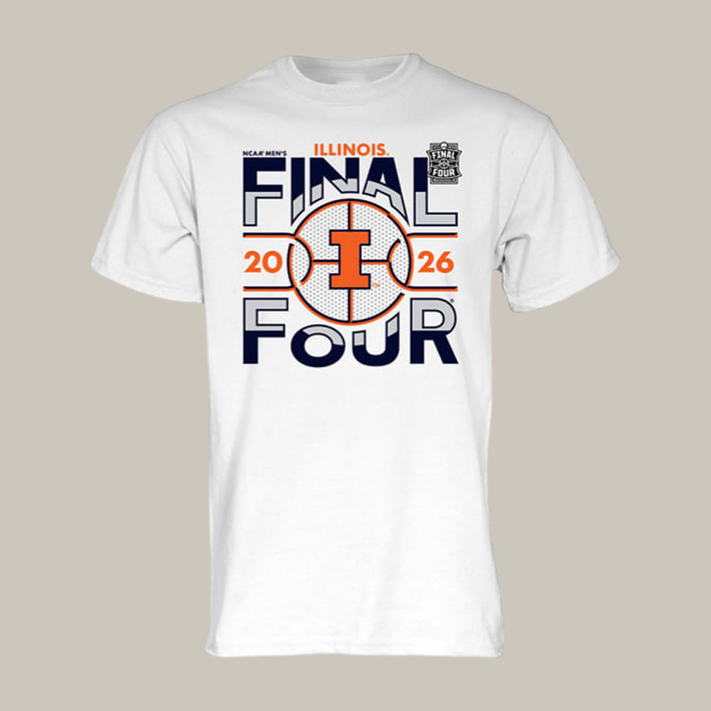 Illinois Fighting Illini 2026 NCAA Men's Final Four T-Shirt Game Day Clothes Basketball Gear