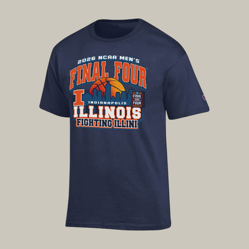 Illinois Fighting Illini 2026 NCAA Men's Final Four T-Shirt Game Day Shirt Gift For Basketball Lovers