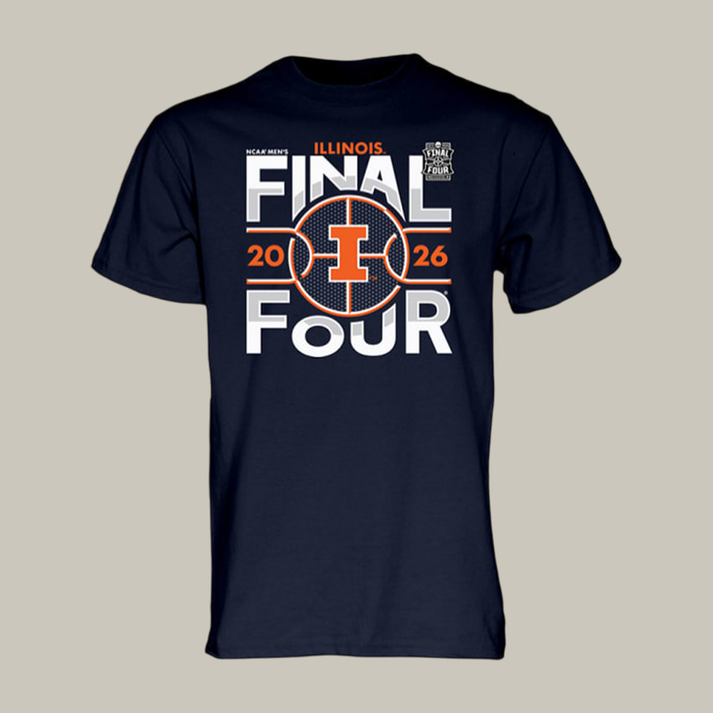 Illinois Fighting Illini 2026 NCAA Men's Final Four T-Shirt Game Day Shirt Unique Gift For Basketball Fan