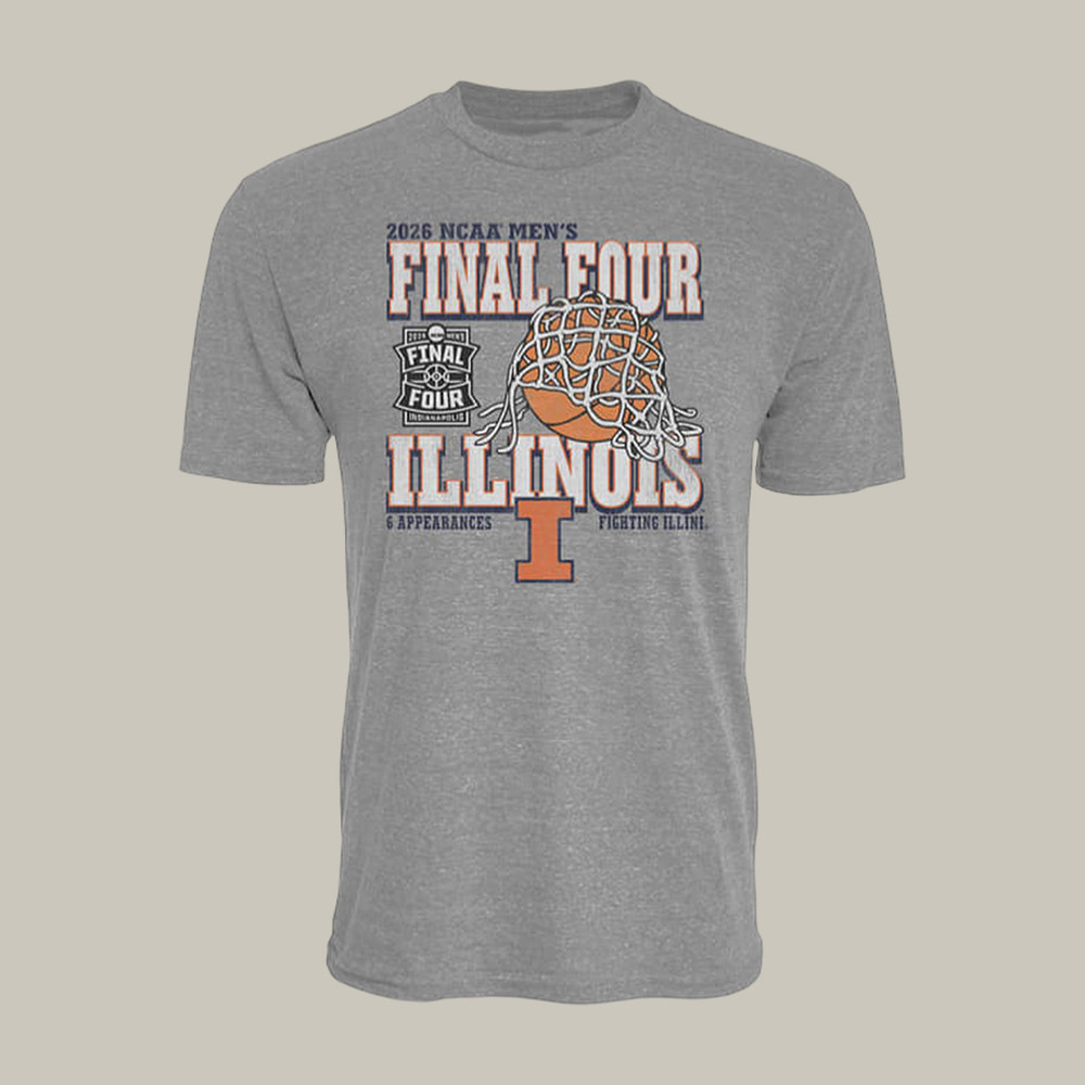 Illinois Fighting Illini 2026 NCAA Men's Final Four T-Shirt March Madness Shirt Basketball Lover Gift